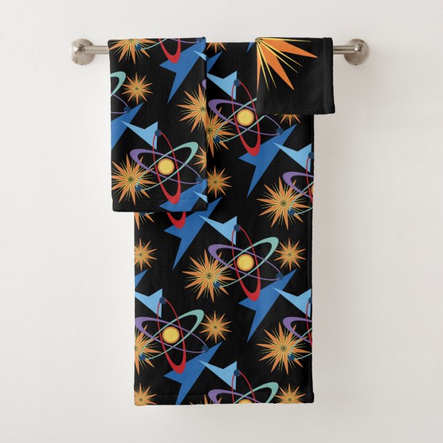 Motif multicolore rétro de l'ère spatiale (En situation)