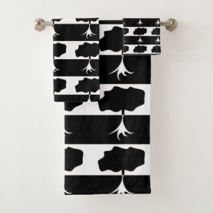 Motif naturel de l'arbre noir et blanc