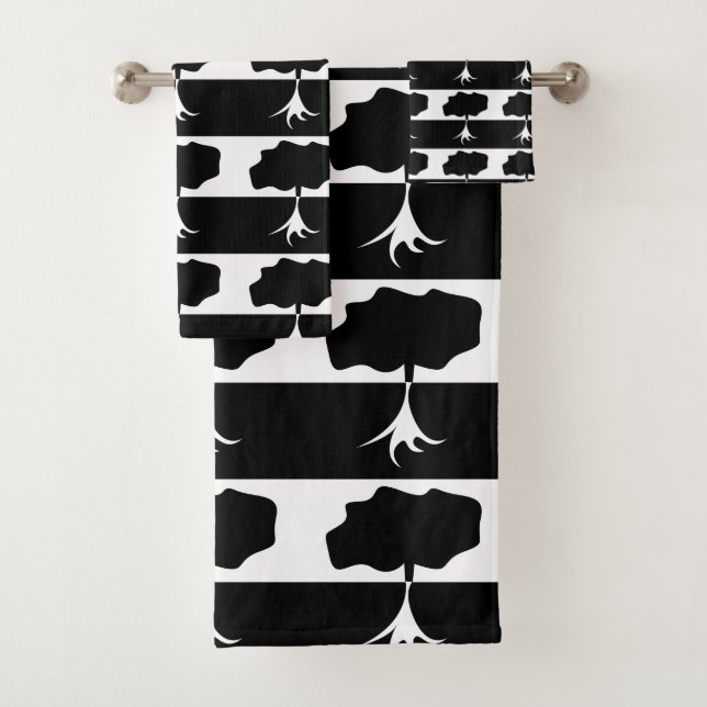 Motif naturel de l'arbre noir et blanc (En situation)