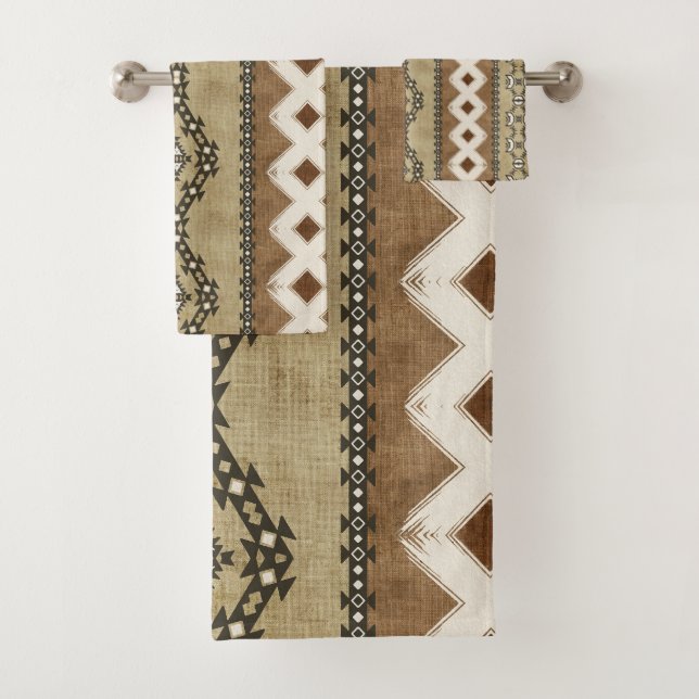 Motif neutre en tissu de boue tribal (En situation)