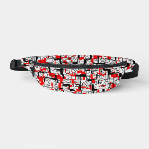 Motif noir blanc rouge
