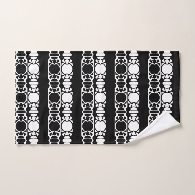 motif noir et blanc (Serviette à main)