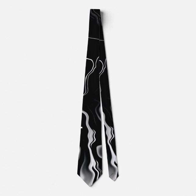 Motif noir et blanc Clasy Cravate (Devant)