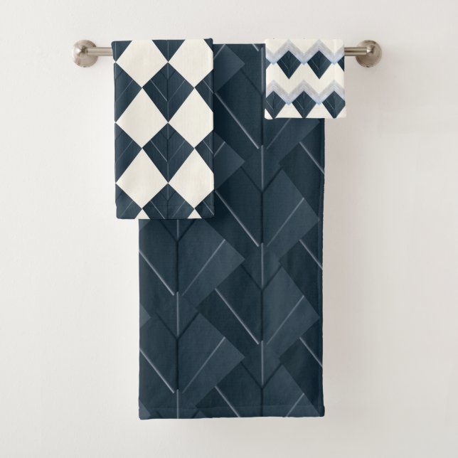 Motif Nordic Blue Chevron (En situation)
