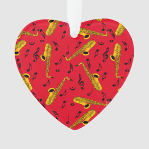 Motif note musique saxophone