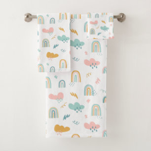 Motif nuage Rainbow et pluie amusant