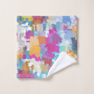 Motif numérique camouflage bleu jaune rose