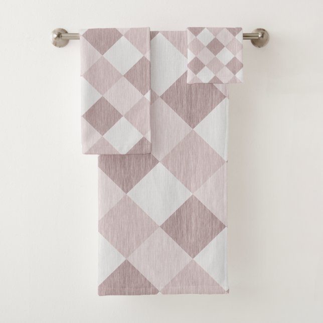 Motif Oblique de  géométrique beige et gris (En situation)
