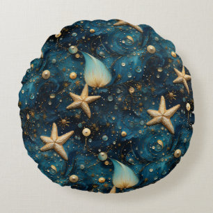 Motif Ocean Starfish Coussin ronde