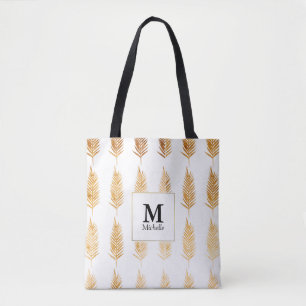 Motif or Feuille Sac fourre-tout Monogramme