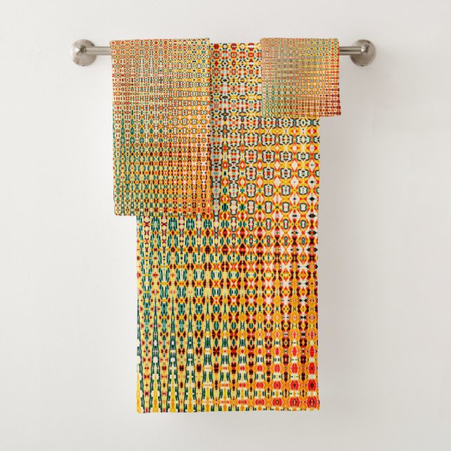 Motif or orange jaune rouge vert (En situation)