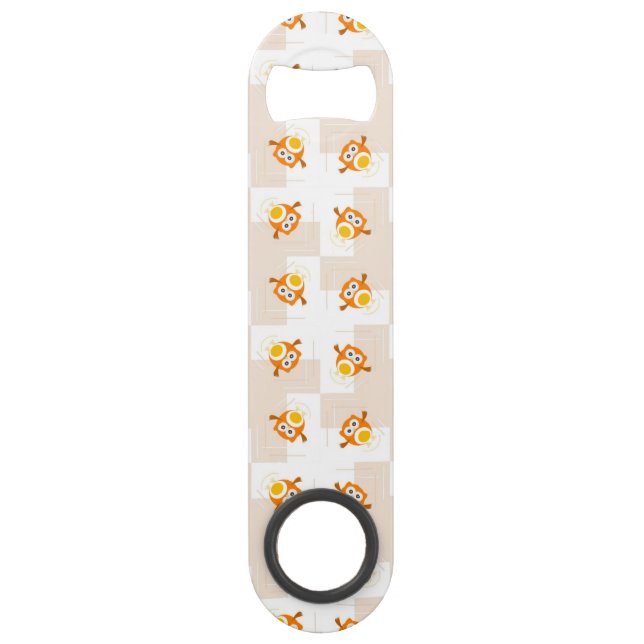 Motif orange d'illustration de hibou (Devant)