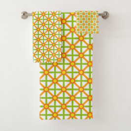 Motif orange et jaune inspiré par Retro