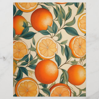 Motif orange vintage Papier fixe