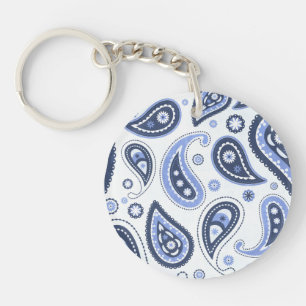 Motif Paisley Bleu
