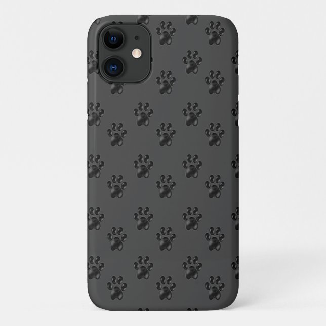 Motif pâle gris mignon Coque coque iphone (Dos)