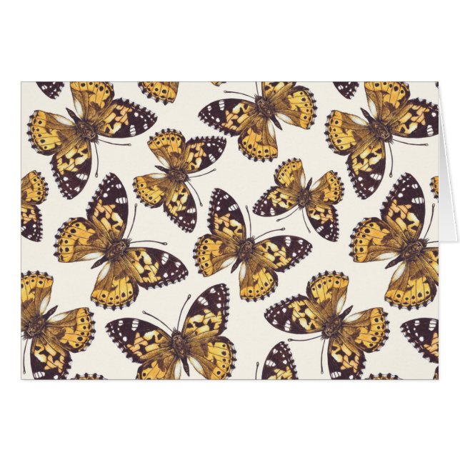 Motif papillon de femme peinte (Devant horizontal)