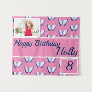 Motif papillon fête d'anniversaire Tapisserie pers