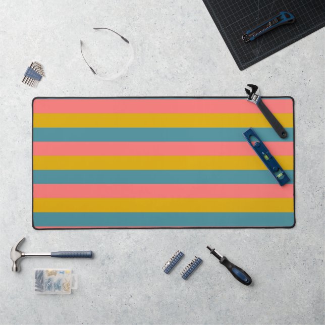 Motif pastel à rayures colorées (Poste de travail)