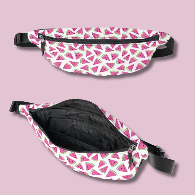 Motif Pastèque Rose (Watermelon pattern fanny pack)