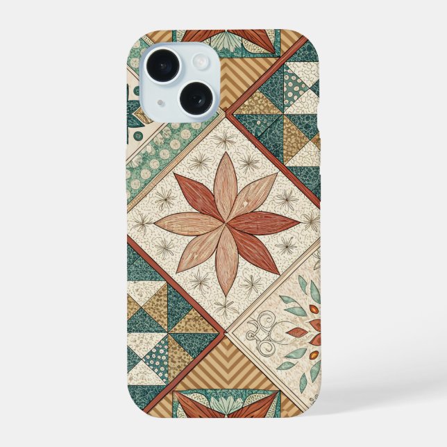 Motif patchwork diamant rustique - Géométrique (Verso)