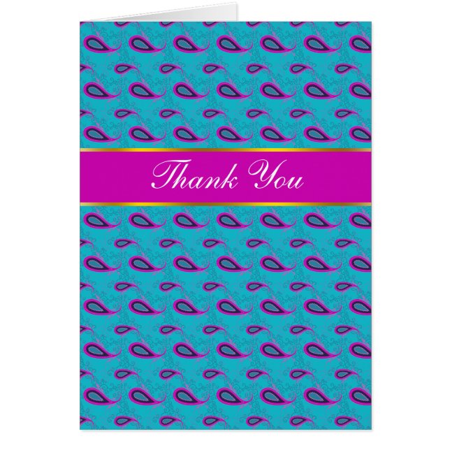 Motif Peacock et Magenta Paisley (Devant)