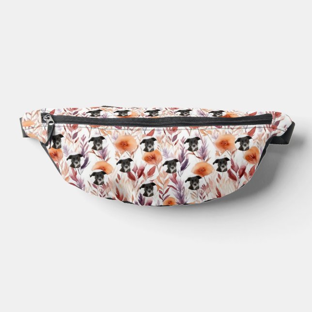 Motif personnalisé Fleurs séchées photo Chien (Poser)