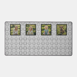 Motif photo géométrique noir et blanc Mat