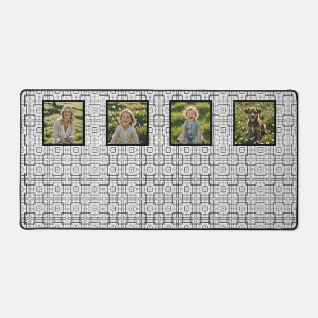 Motif photo géométrique noir et blanc Mat (Recto)
