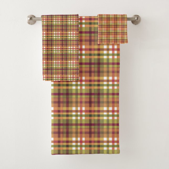 Motif plaid multicolore (En situation)
