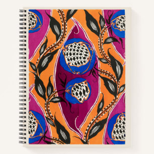 Motif Pochoir Fleur dans Carnet Art Nouveau