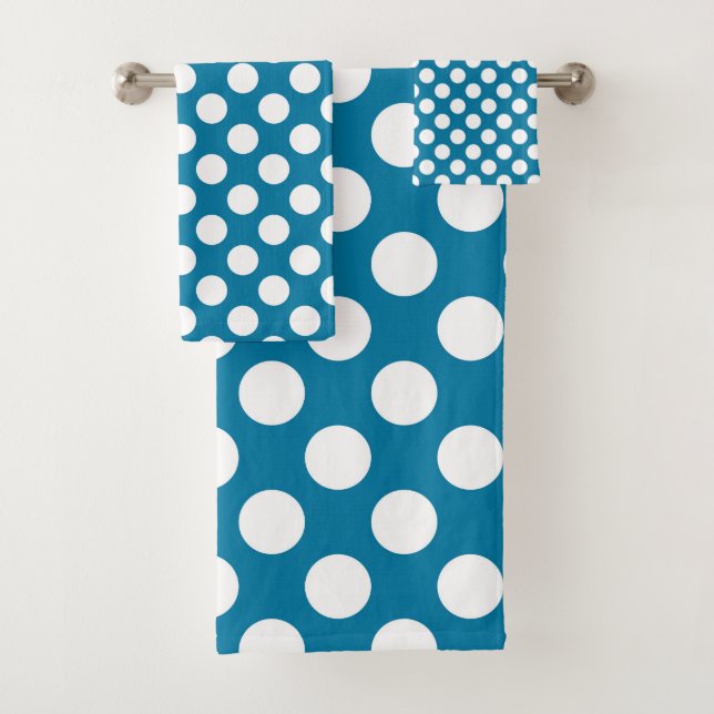 Motif pois blanc et bleu (En situation)