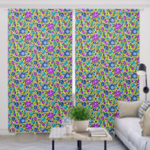 Motif pois en bleu rose Turquoise -
