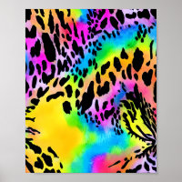 Motif Poster de animal coloré