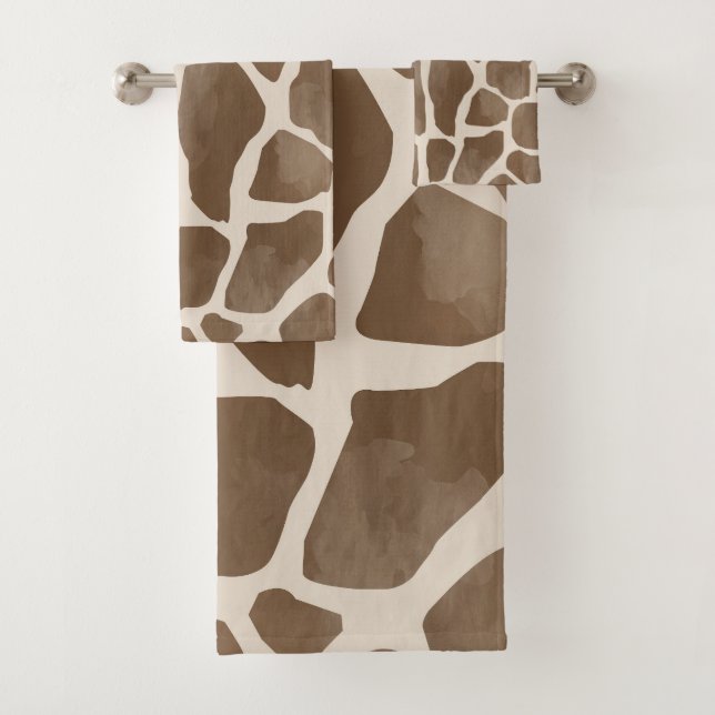 Motif Poster de animal de Giraffe d'aquarelle (En situation)