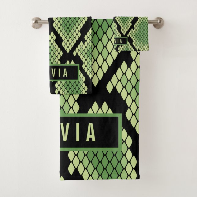 Motif Poster de animal de serpent de nom personnal (En situation)