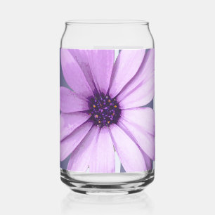 motif rayé avec marguerites violettes