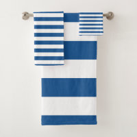 Motif rayé blanc bleu de mer turque moderne