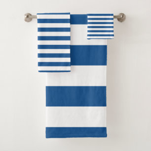 Motif rayé blanc bleu de mer turque moderne