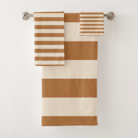 Motif rayé blanc cassé en bronze chic