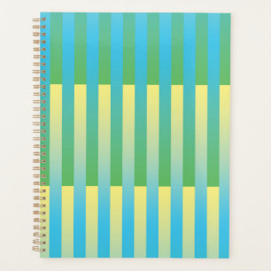 Motif rayé bleu jaune vert