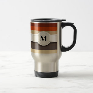motif rayé Brown Mug