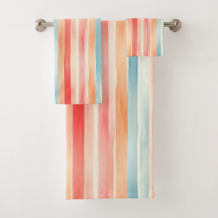 Motif rayé coloré aquarelle lumineux