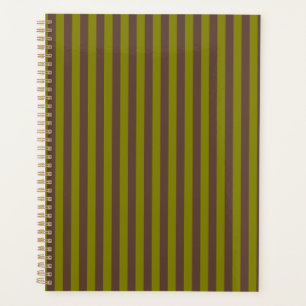 Motif rayé en chocolat brun et vert olive