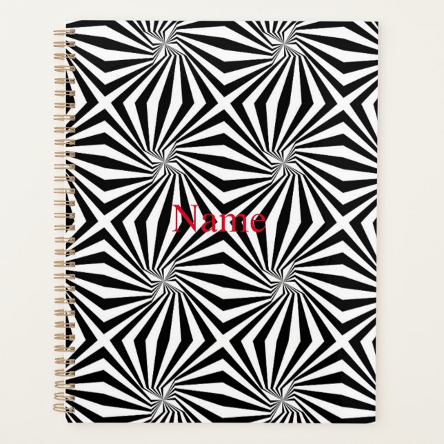 Motif rayonnant noir blanc Thunder_Cove (Devant)