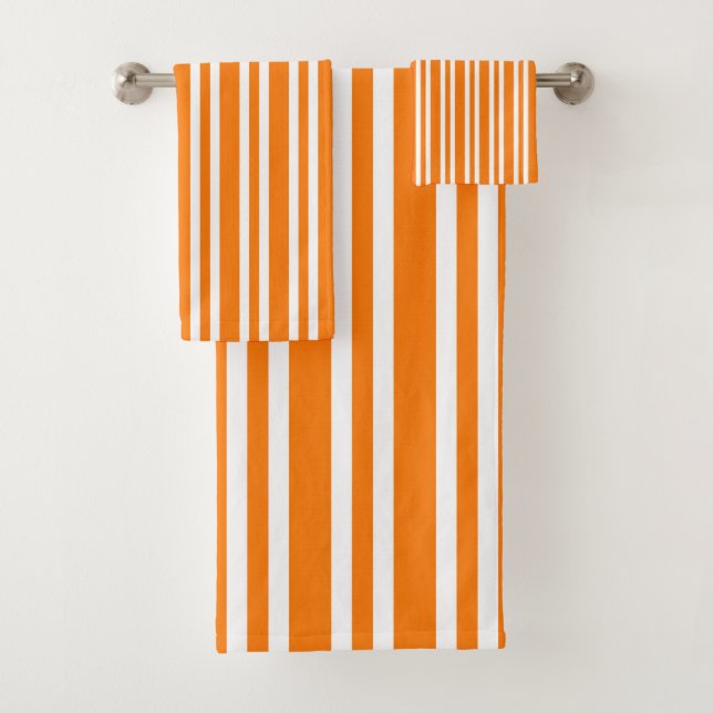 Motif rayures blanches orange (En situation)