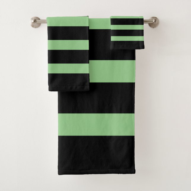Motif rayures noir et vert (En situation)