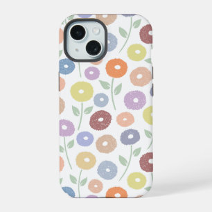 Motif répété de fleurs floues Pastels sur fond bla