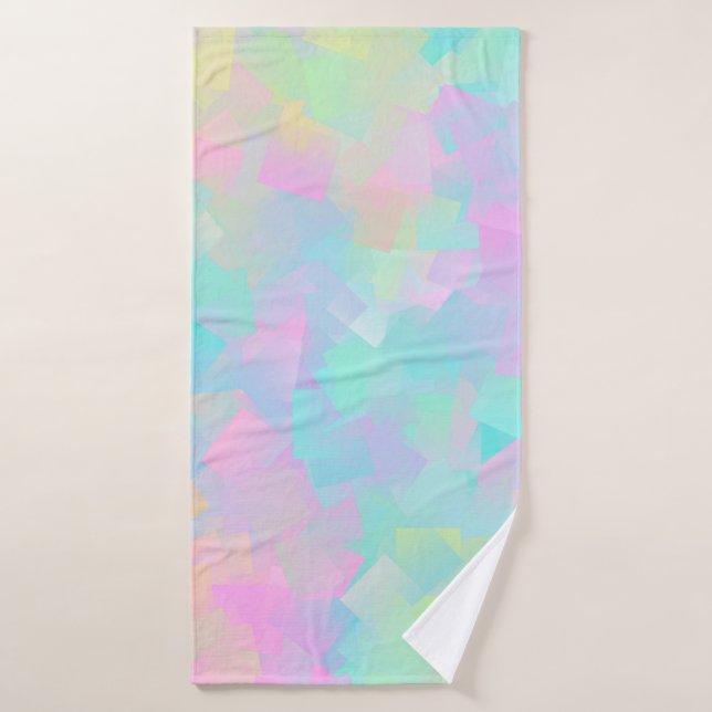 motif rétro Abstrait de formes géométriques en ros (Serviette de bain)
