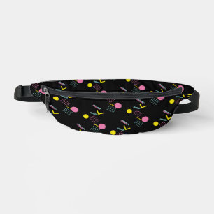 Motif rétro Memphis des années 90 sur fond noir